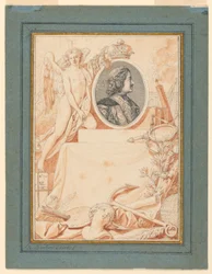 Desenho, Frontispício para uma História de Pedro, o Grande, ca. 1780