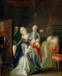 Adeus a Luís XVI por sua família no templo, 20 de janeiro de 1793