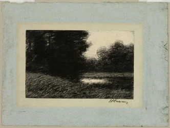 Paisagem com uma lagoa