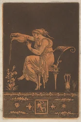 Jovem mulher envolta, sentada, regando..., ca. 1784.