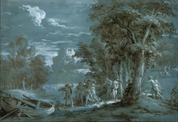 Paisagem com Cena do Télémaque de Fénelon, 1780.