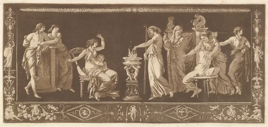 Cena de Sacrifício Antigo Sacrifício, da Coleção de Diferentes Composições Frieses e..., 1784.