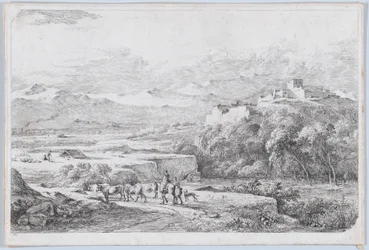 Paisagem após Van der Cabel, cerca de 1773.