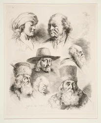 Sete cabeças de retrato