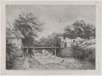 O Moinho de Água, depois de uma pintura de Ruisdaël, 1782.