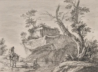 Página de rosto para uma série de dez paisagens, 1763.