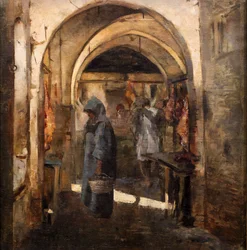 O talho, 2ª metade do século XIX. (Óleo sobre tela)
