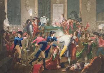A prisão de Robespierre em 27 de julho de 1794 Após Fulchran-Jean Harriet, c. 1796