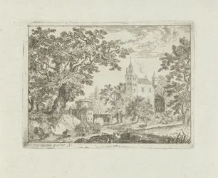 Castelo em uma paisagem