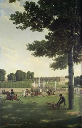 O espaço aberto na frente do Grand Trianon, 1810