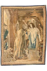 Tapeçaria de Bruxelas de um conjunto de seis, c.1650 (lã e seda)