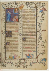 Página do Breviário de Carlos V: Isaías anuncia a vinda do Messias, com a aparição da Virgem Maria