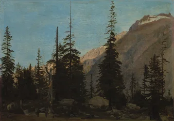 Paisagem alpina: The Handegg, Suíça, década de 1850.