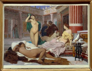 Interior grego. Pintura de Jean Leon Gerome (1824-1904)