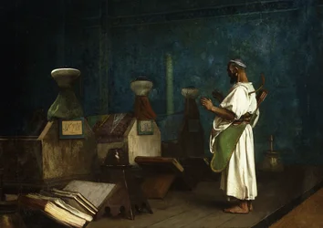 Oração no túmulo do sultão; Le Tombeau des Kalifes a Brousse, 1878