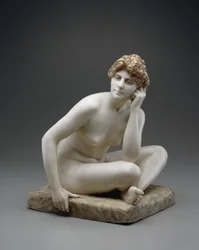 Mulher sentada, c.1890/95 (mármore com cera original e policromia)