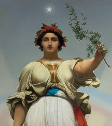 A República por Gerome Jean Leon (1824 - 1904) (alegoria - 1848); Mairie des Lilas