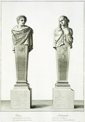 Esculturas representando Perseu e Adromeda por Louis Lerambert em Versalhes