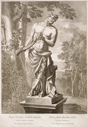 Estado de um sátiro de Philip de Buyster em Versalhes, 1675