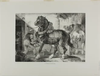 Um ferrador francês, placa 12 de Various Subjects Drawn from Life and on Stone (A Suite Inglesa)