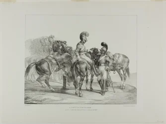 A Party of Life Guards, plate 5 from Various Subjects Drawn from Life and on Stone (The English Suite)