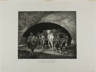 Entrada para o cais Adelphi, placa 11 de Various Subjects Drawn from Life and on Stone (The English Suite)