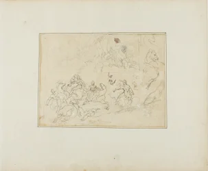 Esboços de uma batalha de cavalaria