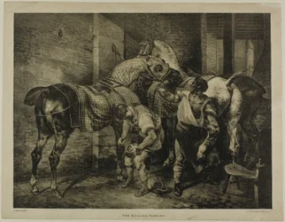 The English Farrier, placa 10 de Various Subjects Drawn from Life on Stone