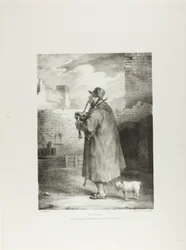 O Flautista, placa 1 de Various Subjects Drawn from Life and on Stone (A Suite Inglesa)