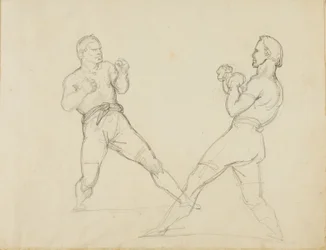 Dois pugilistas a lutar