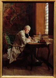 Um poeta. Pintura de Ernest Meissonier (1815-1891)