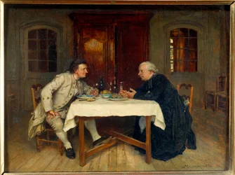 O vinho da cura. Pintura de Ernest Meissonier (1815 - 1891)