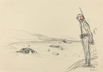 Ao longo do Marne, provavelmente em 1918.