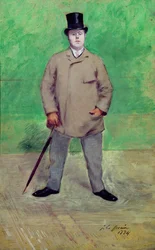 Jacques-Emile Blanche (1861-1942) 1884 (óleo no cartão)