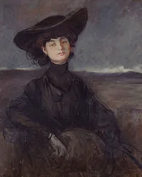Retrato de Anna-Elisabeth, Condessa Mathieu de Noailles 1876-1933, c. 1905.