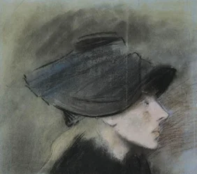 Retrato da cantora de cabaré Valéry Roumy