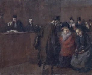 "The Law Court Scene de tribunal", 1910.