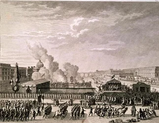 Proclamação do perigo para a pátria, 22 de julho de 1792, gravado por Pierre Gabriel Berthault (1737-1831)