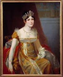 Retrato de Impress Josephine de Beauharnais (1763-1814) Pintura de Victor Viger du Vigneau, chamada Hector Viger (1819-1879) 1863 Sol. 1,15x0,89 m Malmaison, musee du chateau - Retrato da Imperatriz Josephine de Beauharnais (1763-1814). Pintura de Victor V