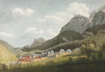 Paisagem do Grande Chartreuse, final dos anos 1700s-1800s.