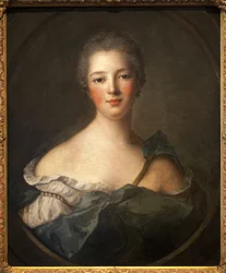 Jeanne Antoinette Poisson, Marquesa de Pompadour (1721-1764) - Pintura da oficina de Jean Marc (Jean-Marc) Nattier (1685-1766), óleo sobre tela