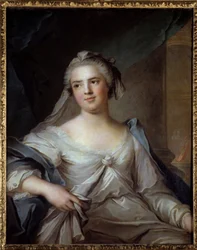 Retrato de Madame Henriette da França (1727-1752) filha de Luís XV, em pintura vestal de Jean Marc (Jean-Marc) Nattier (1685-1766)