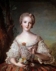 Retrato de Madame Louise de França (1737-1787), filha do rei Luís XV, pintura de Jean-Marc Nattier (1685-1766), 1748, Sun 0,98 x 0,85 m