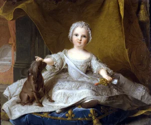 Retrato de Madame Maria Zeffirina - Pintura de Jean Marc (Jean-Marc) Nattier (1685 - 1766). 1751 - Galeria Uffizi, Florença