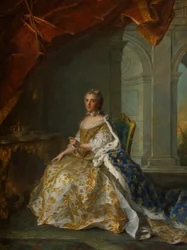 Retrato póstumo de Luísa Elisabeth de França (1727-1759), duquesa de Parma, em traje de corte