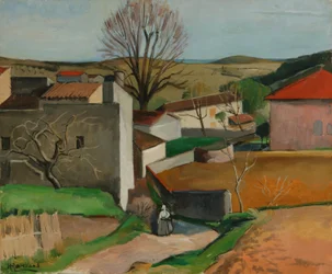 Aldeia francesa (óleo sobre tela)