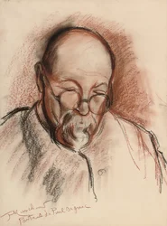 Retrato de Paul Signac (carvão e giz no papel)