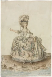 Estudo de figurino para cantor de ópera, 1781.