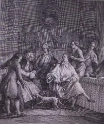 O Vestiário do Cavalheiro, gravado por P.A. Martini (1739-97)