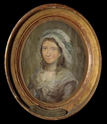 Retrato de Charlotte Corday (1768-1793) Pintura de Moreau Le Jeune (1741-1814) 1793.